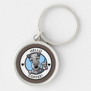 KiniArt Coffee Cesky Terrier Keychain