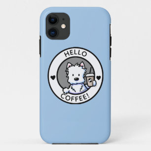 KiniArt Coffee Westie iPhone 11 Case