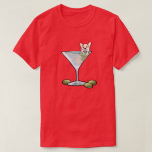 KiniArt Corgi Martini T-Shirt