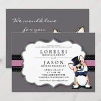 KiniArt Corgi Wedding Invitations