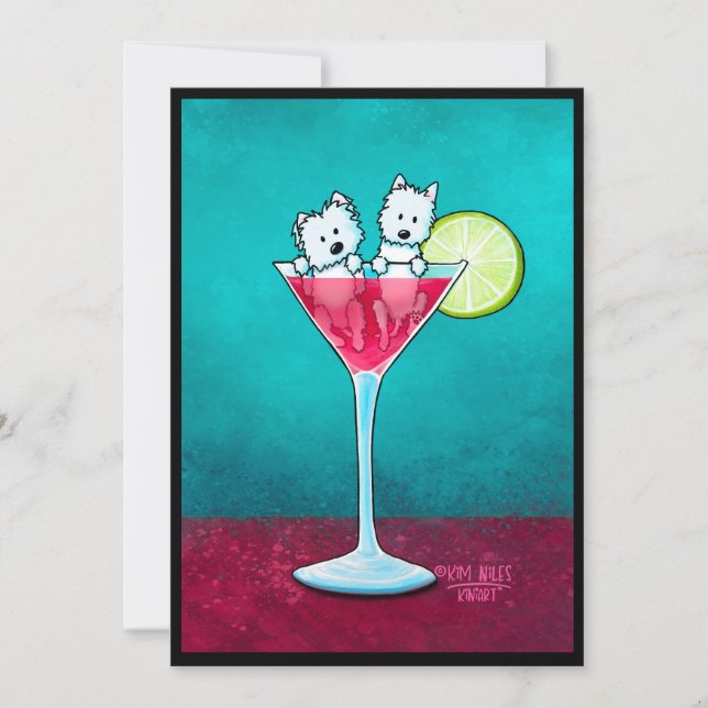 KiniArt Cosmopawlitan Westies Invitation (Front)