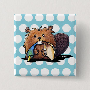 KiniArt Cute Beaver Pin