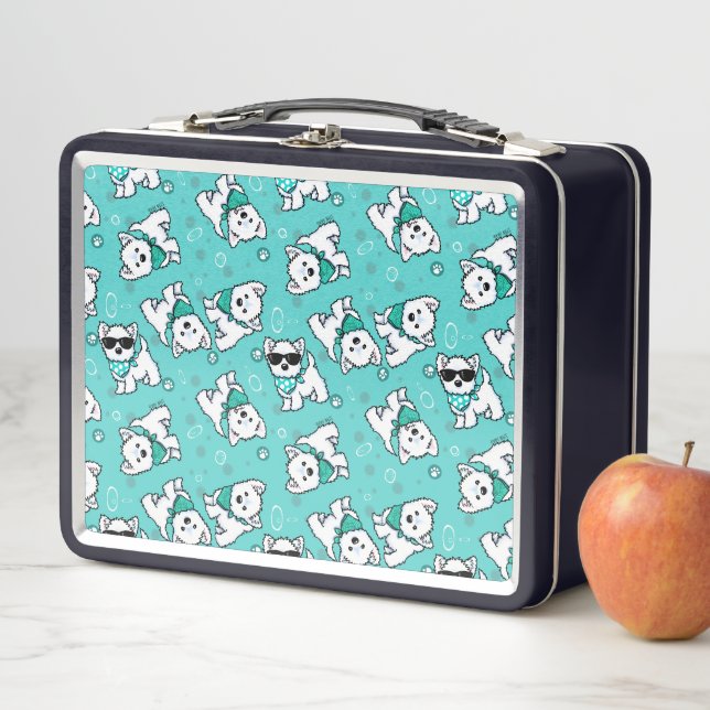 KiniArt Cutieface Westie Lunchbox (In Situ)