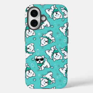 KiniArt Cutieface Westies iPhone 16 Case