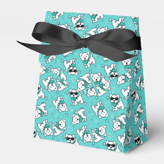 KiniArt Cutieface Westies Favor Box (Front Side)