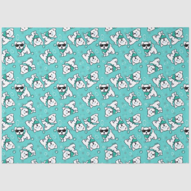 KiniArt Cutieface Westies Tissue Paper (Front)