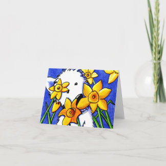 KiniArt Daffodil Westie Card