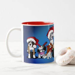 KiniArt Dogs Christmas Mug