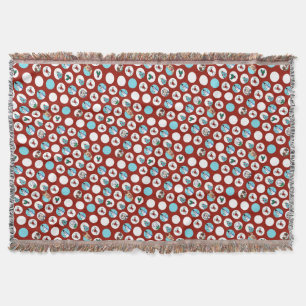 KiniArt Dogs Snowman Christmas Throw Blanket