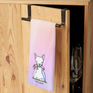 KiniArt Dolly Llama  Kitchen Towel