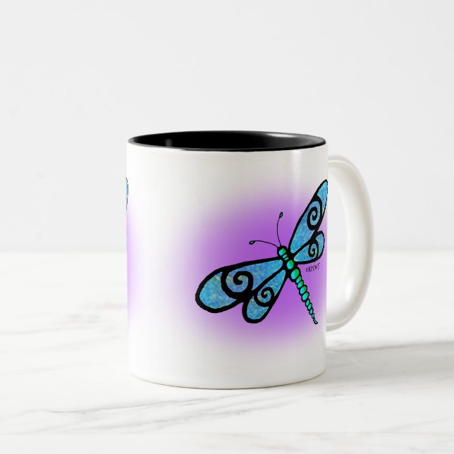 KiniArt Dragonfly Mug (Front Right)