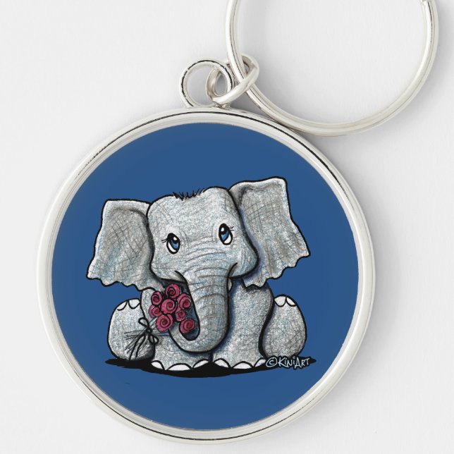 KiniArt Elephant Keychain (Front)