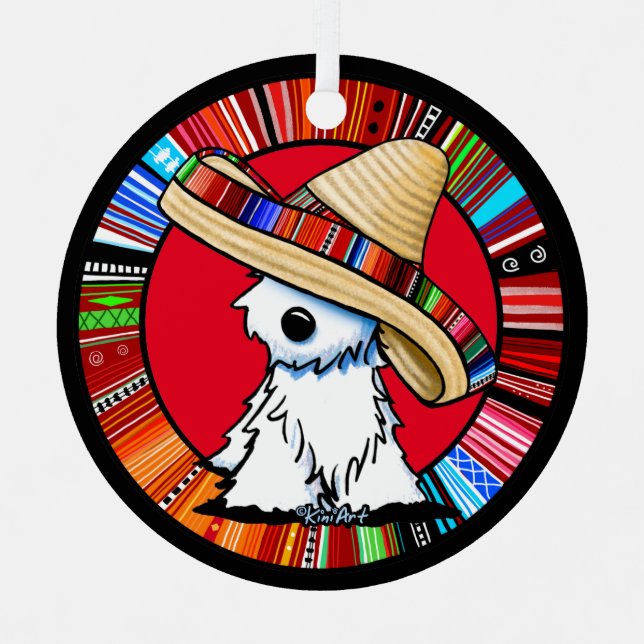 KiniArt Fiesta Westie Metal Ornament (Front)