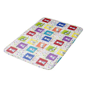KiniArt Flowerbox Westies Bath Mat