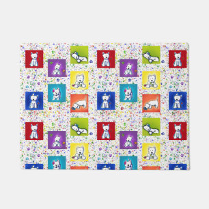 KiniArt Flowerbox Westies Doormat