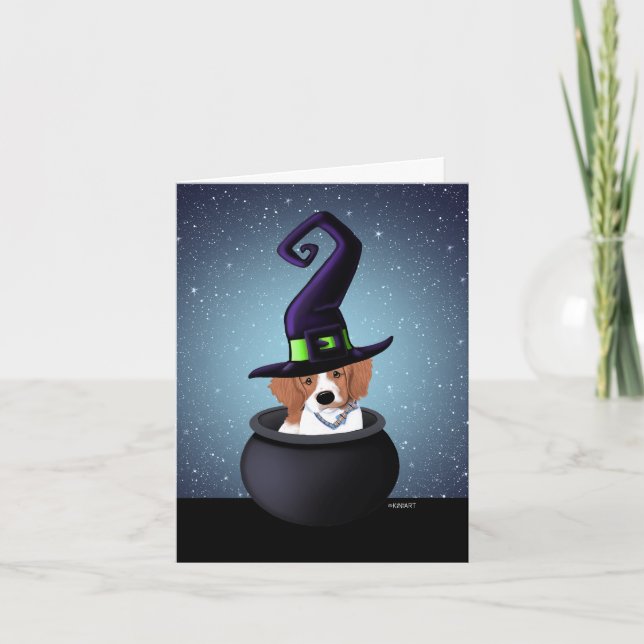 KiniArt French Brittany Halloween Card (Front)
