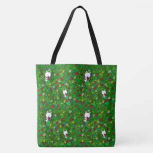 KiniArt Garden Westies All-Over Print Tote Bag