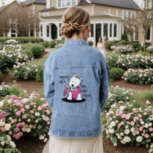 KiniArt Glamour Westie Denim Jacket