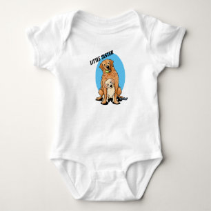 KiniArt Golden Retriever Baby Bodysuit