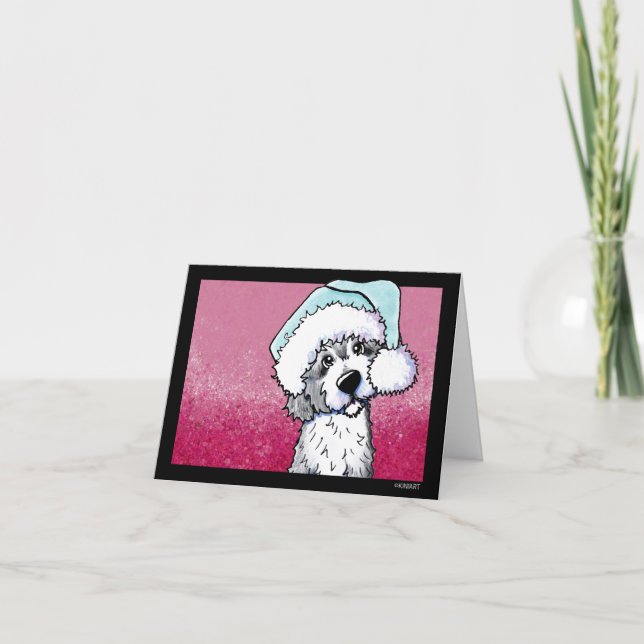 KiniArt Goldendoodle Christmas Card (Front)