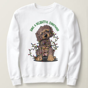 KiniArt Goldendoodle Delightful Christmas Sweatshirt