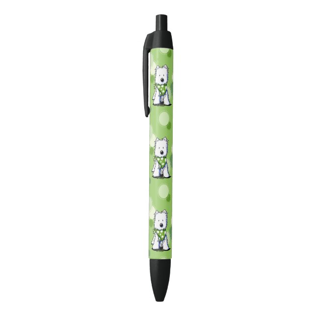 KiniArt Green Dot Westies Black Ink Pen (Top (Vertical))