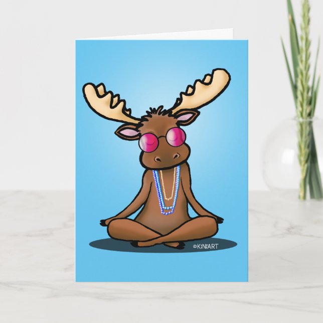 KiniArt Groovy Moose Card (Front)