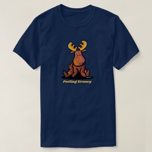 KiniArt Groovy Moose T-Shirt (Design Front)