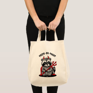 KiniArt Halloween Raccoon Tote Bag