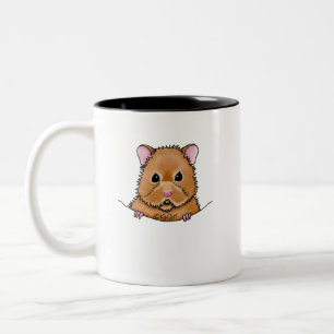 KiniArt Hamster Two-Tone Coffee Mug