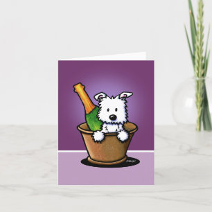 KiniArt Happy New Year Westie Thank You Card