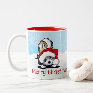 KiniArt Havanese Christmas Two-Tone Coffee Mug