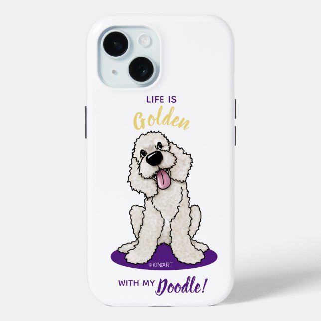 KiniArt Life Is Golden DOODLE Case-Mate iPhone Case (Back)