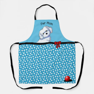 KiniArt Maltese All-Over Print Apron