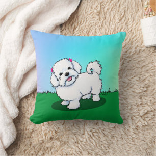 KiniArt Maltese Throw Pillow