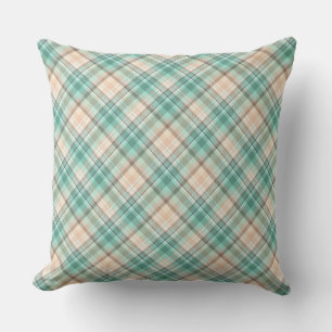 KiniArt Marina Plaid Throw Pillow