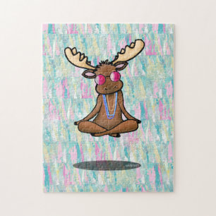 KiniArt Meditating Moose Jigsaw Puzzle