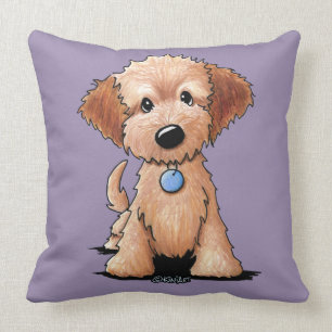 KiniArt Mini Goldendoodle Throw Pillow