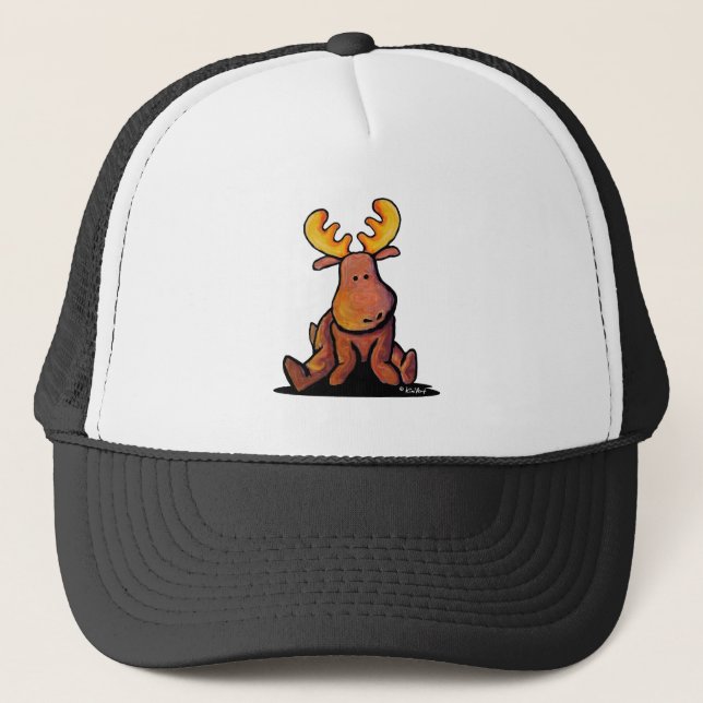 KiniArt Moose Trucker Hat (Front)
