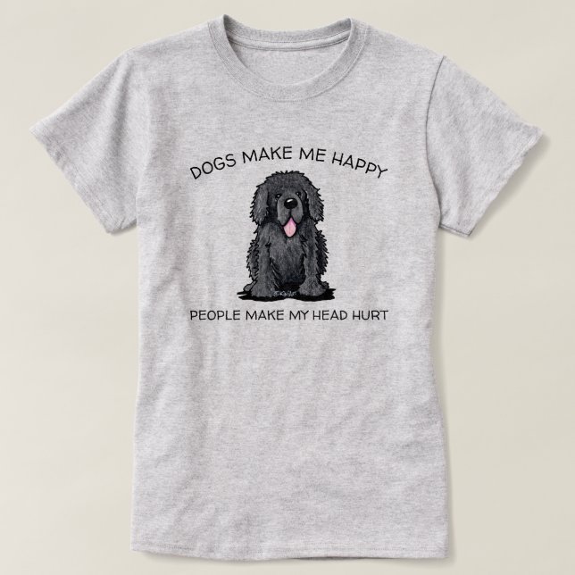 KiniArt Newfoundland Dog Lovers T-Shirt (Design Front)