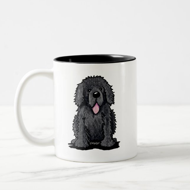 KiniArt Newfoundland Dog Two-Tone Coffee Mug (Left)