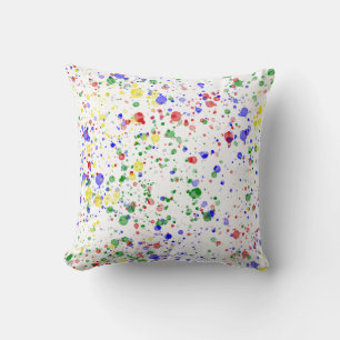 KiniArt Paint Splatter Artist Throw Pillow