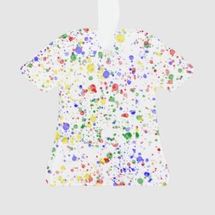 KiniArt Paint Splattered Painter's T-Shirt Ornament