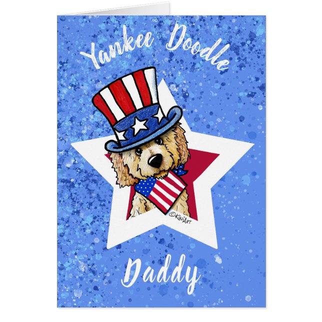KiniArt Patriotic Doodle Greeting Card (Front)