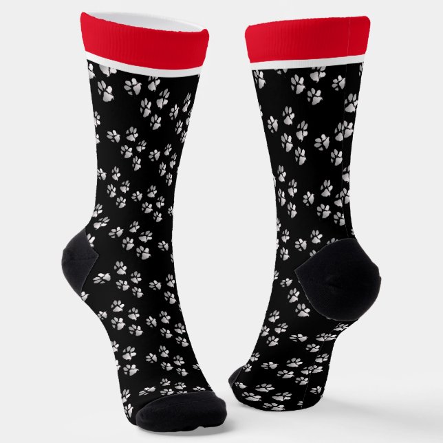 KiniArt Pawprint Socks (Angled)