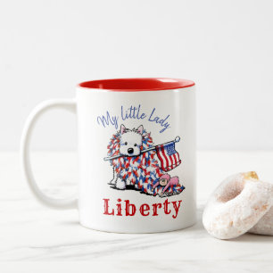 KiniArt Petcature LIBERTY Portrait Two-Tone Coffee Mug