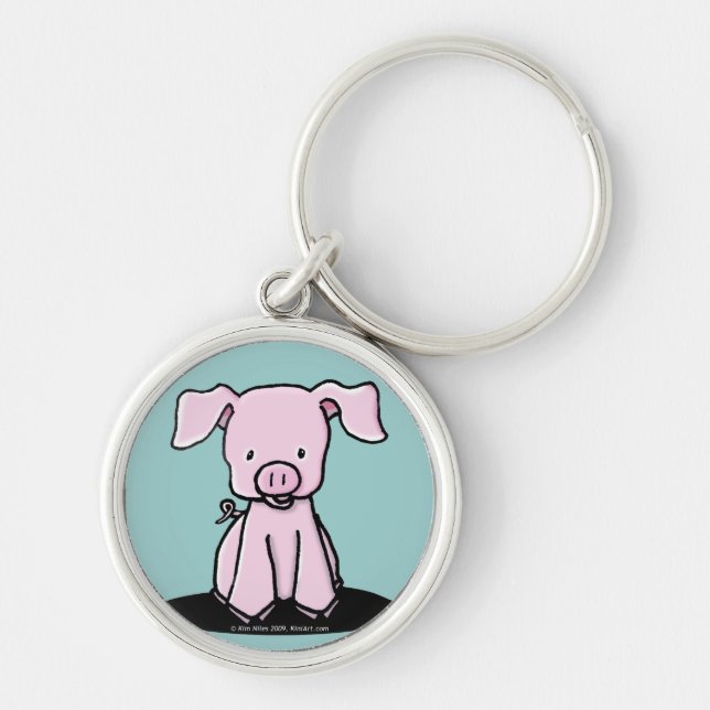 KiniArt Piglet Keychain (Front)
