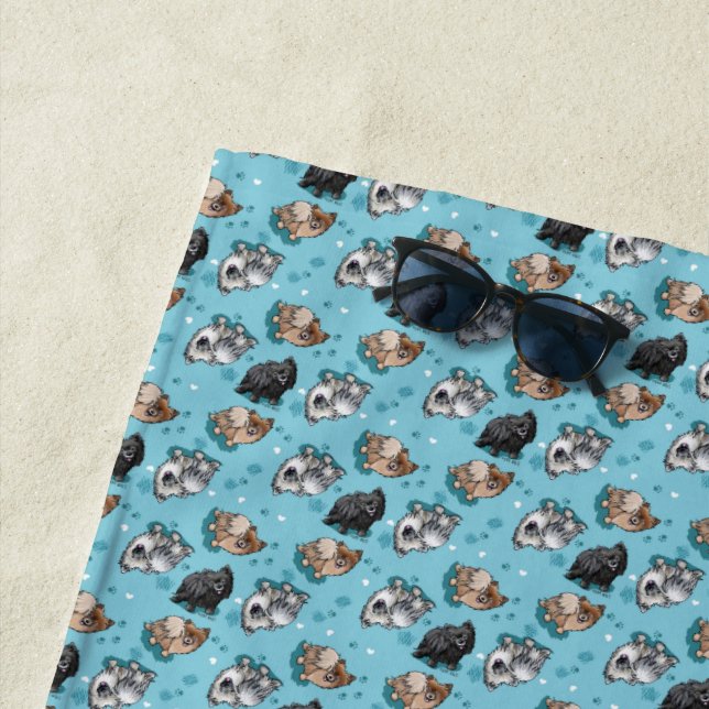 KiniArt Pom Parade Beach Towel (In Situ)