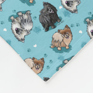 KiniArt Pom Parade Fleece Blanket