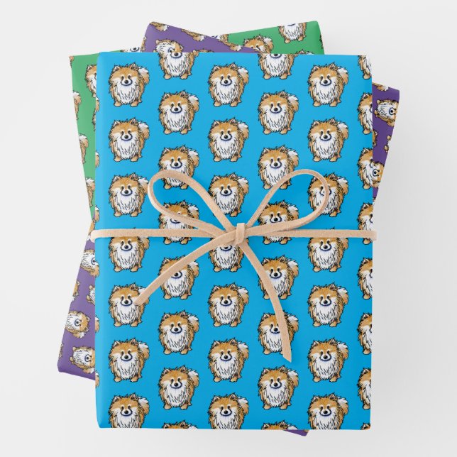 KiniArt Pom Wrapping Papier à feuilles plates Jeu  (En situation)